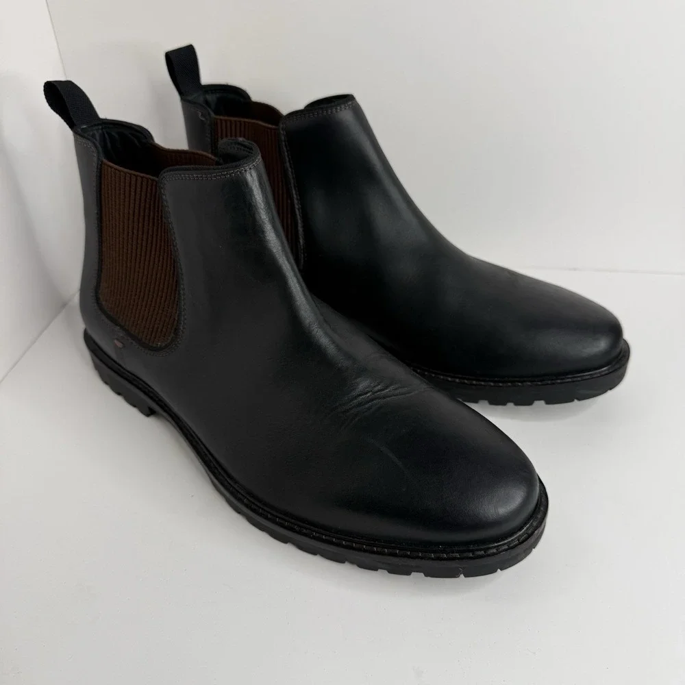 The Cole Haan Men's Midland Lug Chelsea Boot Size 11 Black Leather